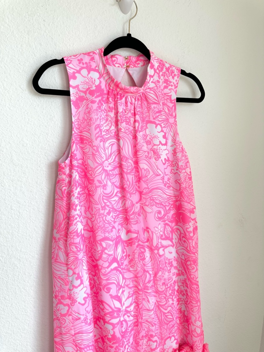 Lilly Pulitzer Linda Dress Pink Tropics Tint Bunny Hop Roses Tunic Small NWOT - Picture 5 of 14